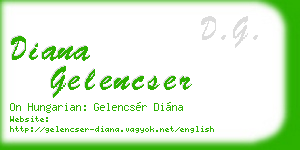 diana gelencser business card