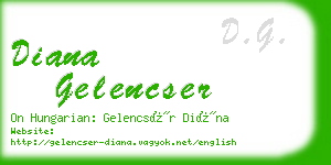 diana gelencser business card